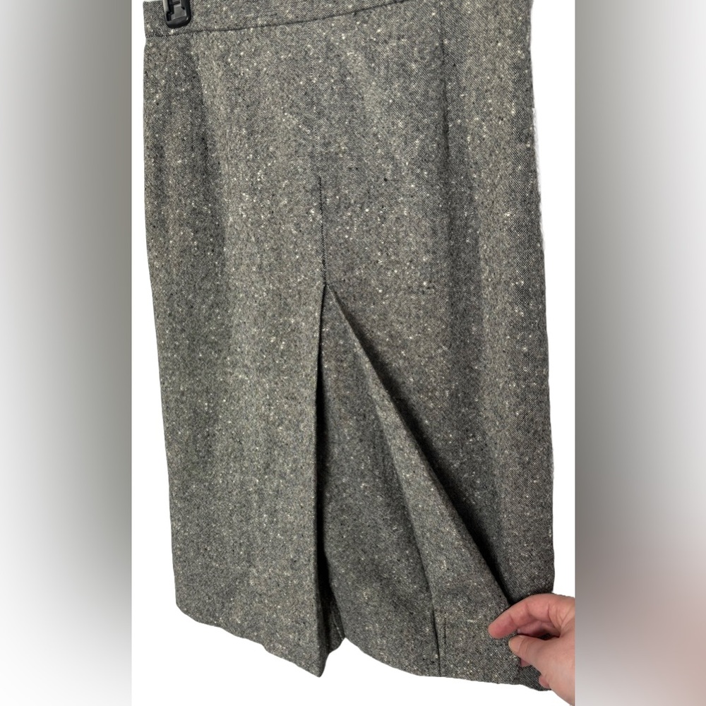 Pendleton 10 Gray Tweed Pattern Wool Midi Skirt - image 2